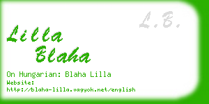 lilla blaha business card